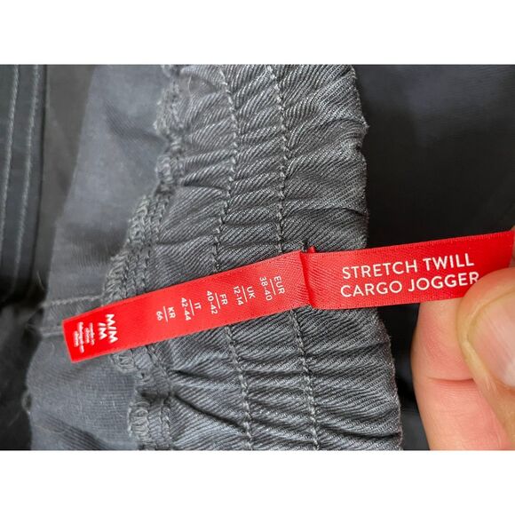 Spanx Women's M Gray Pant Twill Jogger Skinny Leg Slash Pockets Stretch Casual - Picture 3 of 8